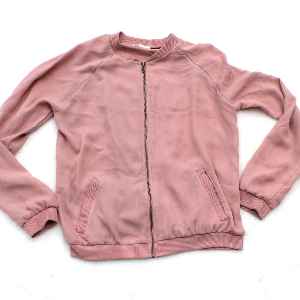 🩷About A Girl brand pink bomber jacket